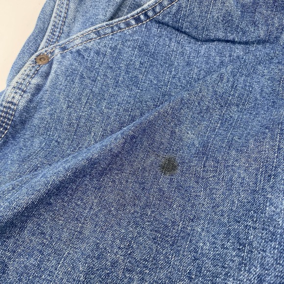 Wrangler Five Star Heritage Carpenter Blue Jeans Mens 38x32 Work Pants SPOTS - Picture 5 of 12